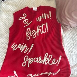 Queen of Sparkles Red Sleeveless Knit Dress